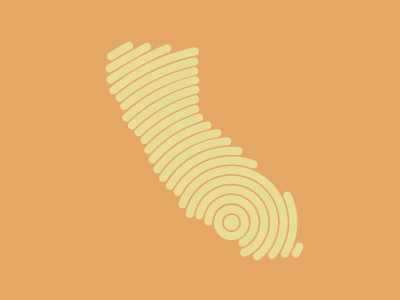 Los Angeles - California california eureka! icon illustration lines orange the golden state vector yellow