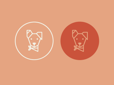 PUPS dog icon lines logo vector
