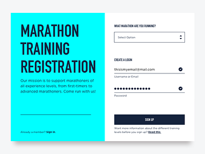 DailyUI Day: Sign Up