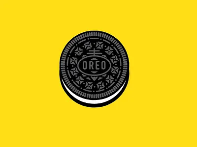 Oreo cookie illustration oreo vector white whole30series yellow