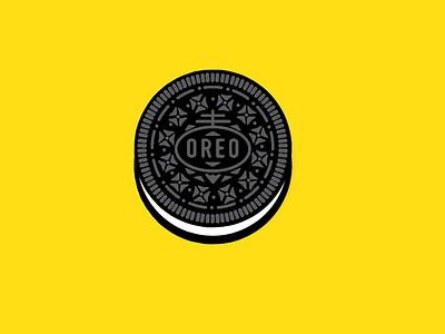 Oreo cookie illustration oreo vector white whole30series yellow