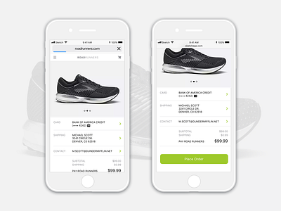 Checkout checkout dailyui running shoes