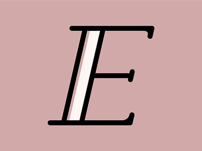eeeeeeee 26daysoftype bracket serif dimension dusty pink e pink serif type