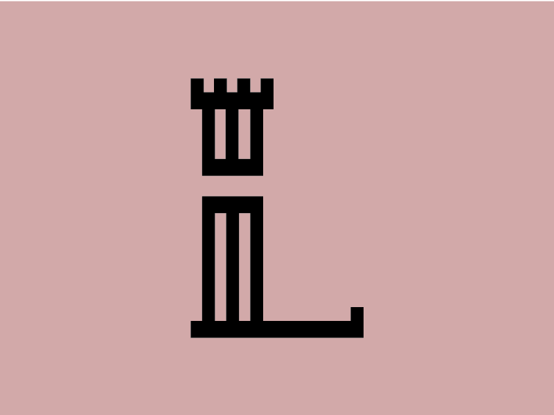 elllllllllllll castle black dusty pink pink l 26daysoftype type