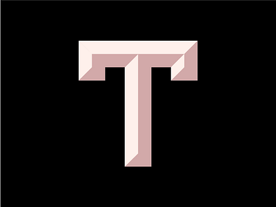 teeeeeee 26daysoftype black dimension dusty pink idc idk letterform pink t type