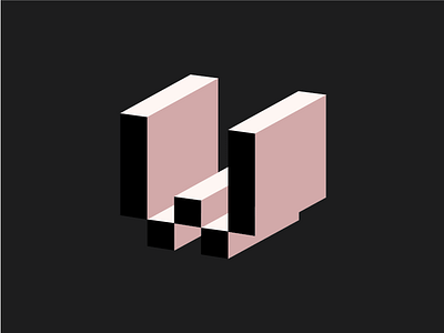 wwwwwwww 26daysoftype b bit map black dimension dusty pink letterform pink pixel type
