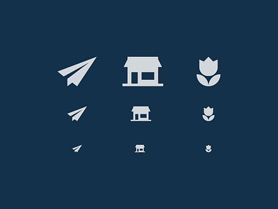 Icons blue flower icon illustration paper airplane store ui