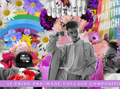 Goma Pride abstract branding collage design digital art graphic design icon illustration logo pride ui vector