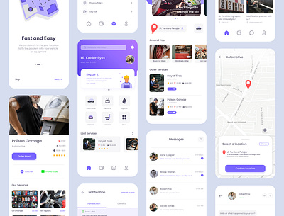 Repair-it UI Kit app cleanui design flat interaction design mobile ui repair ui uidesign uiux ux