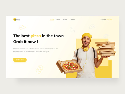 LaPizza - Landing Page cleanui exploration interaction design interface landingpage pizza pizza box ui ui ux uidesign uiux uiuxdesign uiuxdesigner ux web