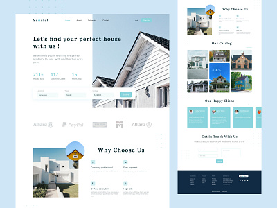 Scarlet - Real estate landing page branding cleanui design exploration graphic design landingpage real estate ui uidesign uiux ux