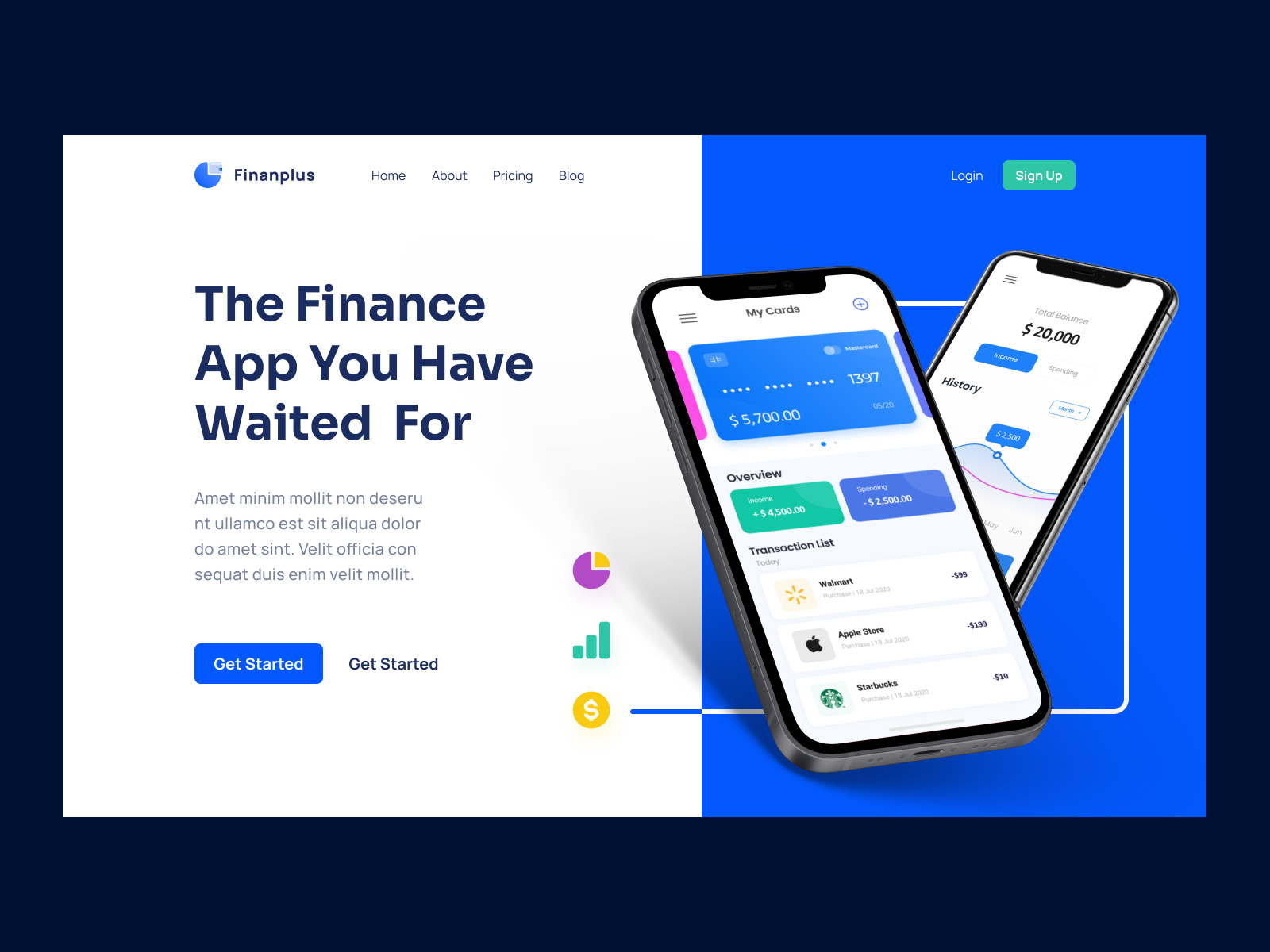 Financeplus Hero by Abdhy Samoedra on Dribbble