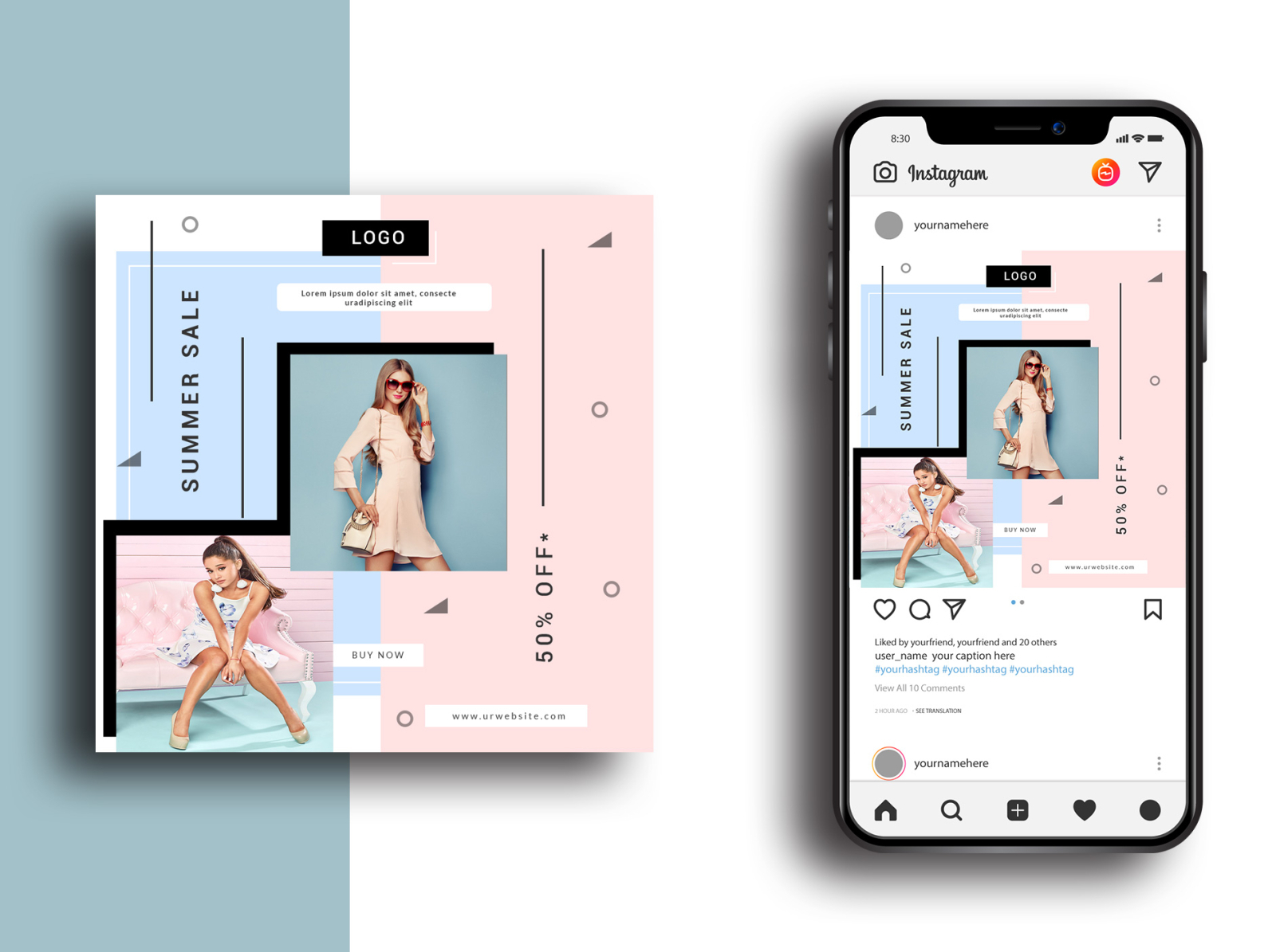 Fashion Summer Social Media Banner by Sarmin Akter Rina on Dribbble