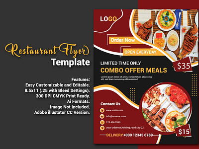 Restaurant flyer template