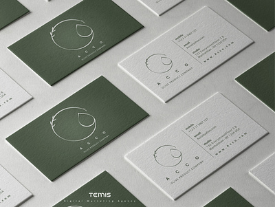 Logo Design for Acco brand branding business card businesscard design digital green identity identity branding identity design logo logo design logodesign logos mark minimal minimalist logo mockup mockup design olive