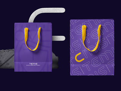 Stationary Design for Temis bag brand branding design digital identity branding identity design identitydesign logo logo design logodesign logos mark mockup mockup design mockups package paperbag purple