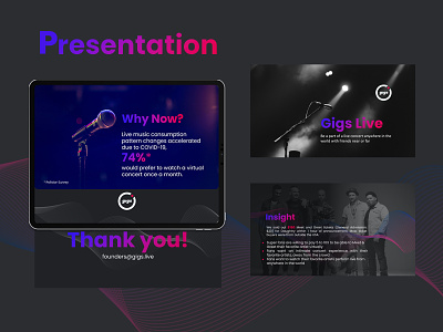 Presentation Design for Gigs Live