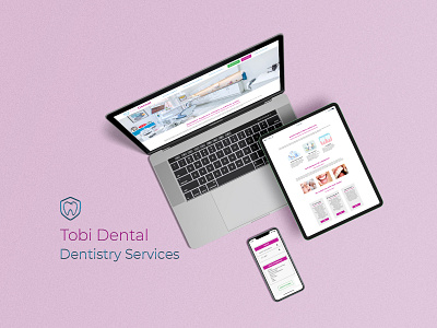 Website Design for Tobi Dental branding dental dental care dental website design dentist design digital digital art identity branding mockup ui ui ux ux website website design websites