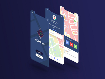 Branding Design for eqolines app app logo brand branding design digital digital art identity branding illustration location location app logos map mockup ui