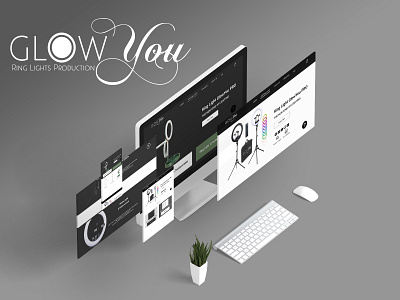 Website Design for Glow You branding design digital digital art icon illustration lights mockup modern typography ui ui design ux web design webdesign website website design