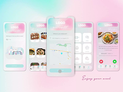 Food App Design 2d 2d art app app design brand branding design digital digital art food food app food branding graphic design identity branding illustration modern ui ui ux ux