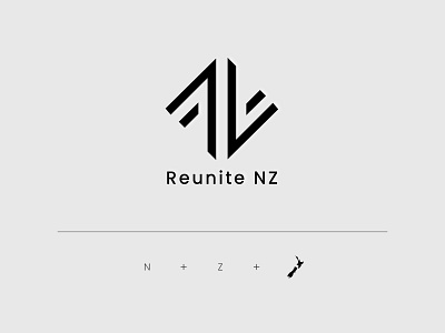 Logo Design for Reunite NZ 2d 2d art brand branding design digital digital art family friends graphic design identity branding illustration letter mark logo logo design logodesign logos new zealand tour vector