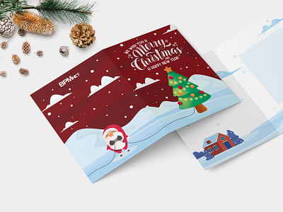Christmas Card Design 2d 2d art brand branding card design christmas christmas card design colorful design digital digital art graphic design identity branding illustration themed design vector
