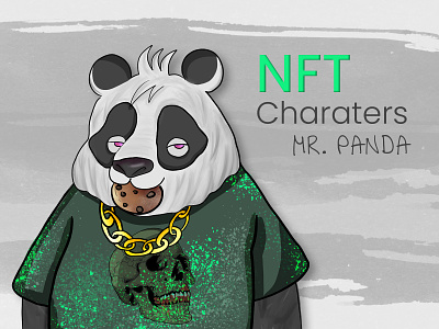 Panda NFT Design 2d 2d art animals brand branding design digital digital art digital painting graphic design identity branding illustration nft nft design panda vector
