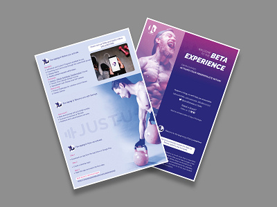 Brochure Design for Beta Experience 2d 2d art 3fold bold brand branding brochure brochure design design digital digital art flyer graphic design identity branding illustration sports strong three fold training vector