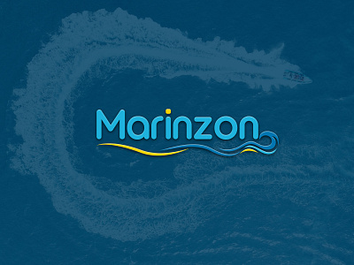 Logo Design for Marinzon 2d 2d art 2d logo blue brand branding design digital digital art graphic design identity branding illustration logo marine minimal modern simple vector wordmark