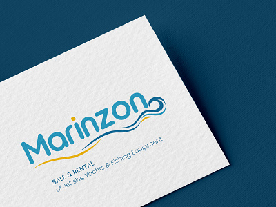 Business Card Design for Marinzon 2d 2d art blue brand branding business card business card design design digital digital art graphic design identity branding illustration logo marine vector