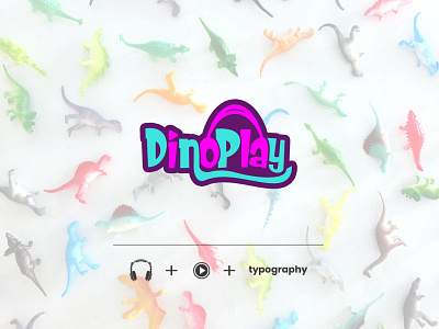 Logo Design for DinoPlay 2d 2d character 2d illustration 2d logo brand branding character design colorful design digital digital art graphic design identity branding illustration kids kids logo logo modern podcast vector