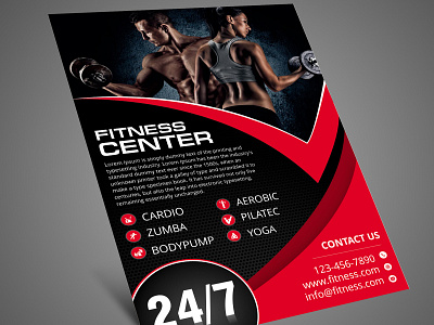 18 Graphics Fitness flyer fitness flyer