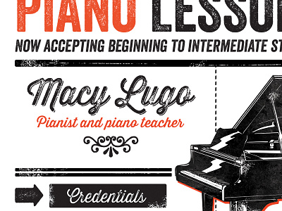 Piano Lessons distressed thirsty veneer vintage