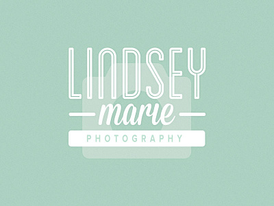 Lindsey Marie Photography identity logo mint photography typography