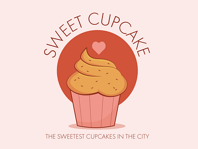 Sweet Cupcake Logo Design branding design flat graphic design icon illustration illustrator logo typography vector