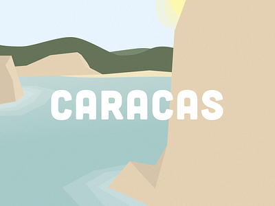 Cities: Caracas 2d illustration landscape location minimal