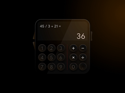 Calculator Skeumorph calculator product realistic skeumorphic ui ux ui 100