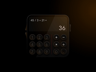 Calculator Skeumorph calculator product realistic skeumorphic ui ux ui 100