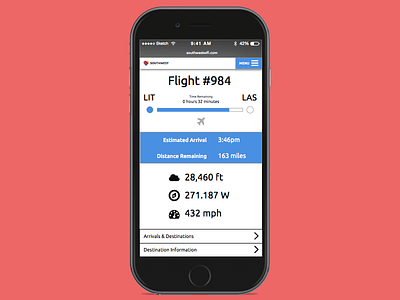 Southwest Inflight Dashboard airplane mobile southwest web
