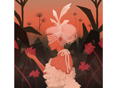 GIRL WITH FLOWER book bookcover branding cover design fairytale flower girl illustration