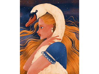 SWAN book bookcover branding cover design fairytale girl illustration swan