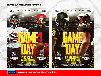 Football Match Flyer american football college football flyer design flyer football football flyer football game football match game inst instagram match poster rugby soccer soccer flyer template