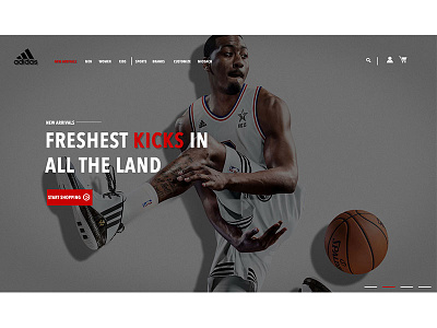 Adidas Home Page Redesign adidas branding clean design homepage landing page nba site typography ui user interface website