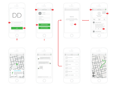 Destination Doctor Wireframe beta concept concierge doctors maps profile research uber ui ux wireframe