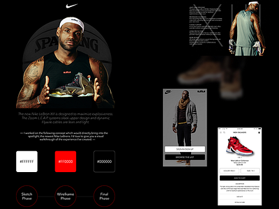 Nike Lebron James Web/App Concept app ecommerce ios iphone mobile nba shop story ui user experience user interface ux