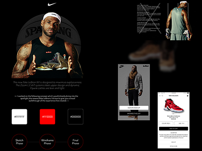 Nike Lebron James Web/App Concept