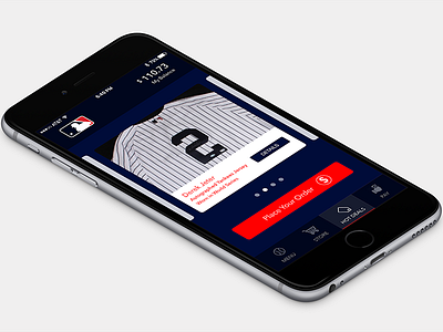 MLB SHOP/AUCTION APP app athlete branding clean design ios jersey mlb sports typography ui