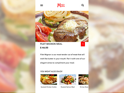 Magic Meals User Experience Project app clean dine food ios menu mobile new restaurant ui ux wine