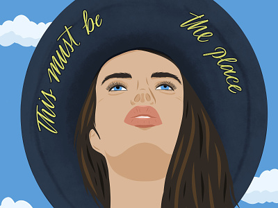 This must be the place editorial handlettering illustration lettering people vector woman